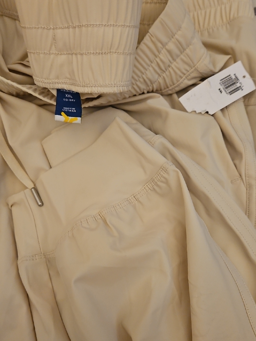 Old Navy Womens Light Beige Active Joggers  with Drawstring Waist